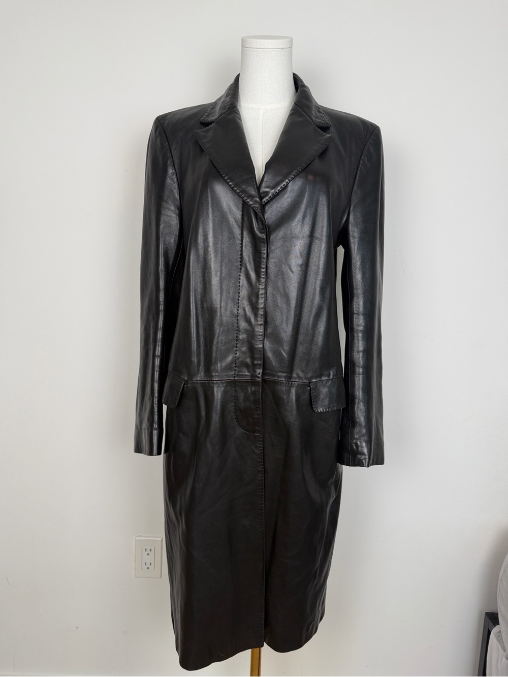 Brioni Leather Trench Coat / Jacket 12